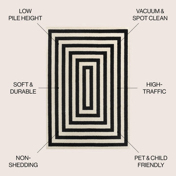Bandol Modern Classic Mitre Stripe Area Rug